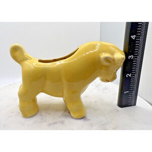 Vintage Yellow Cow or Bull Planter Shawnee Grouchy face